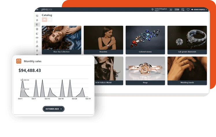 PIRO Retail jewelry POS at the sales counter