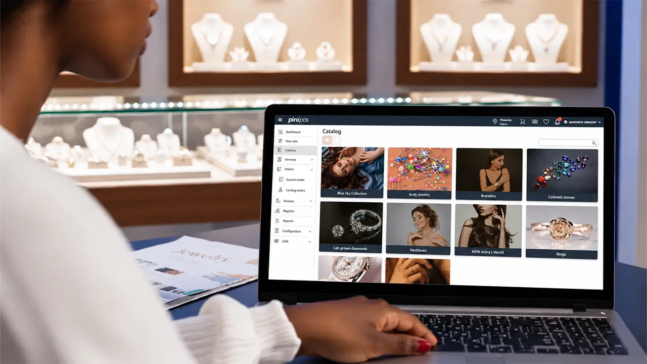 Illustration representing innovation and modern tools for jewelry retail businesses.